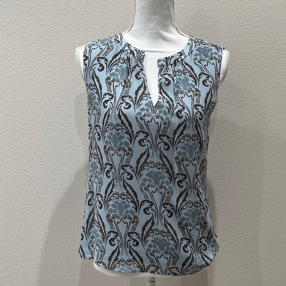 Tory Burch Print Silk Sleeveless Tank Top Size 2 EUC - Picture 8 of 11